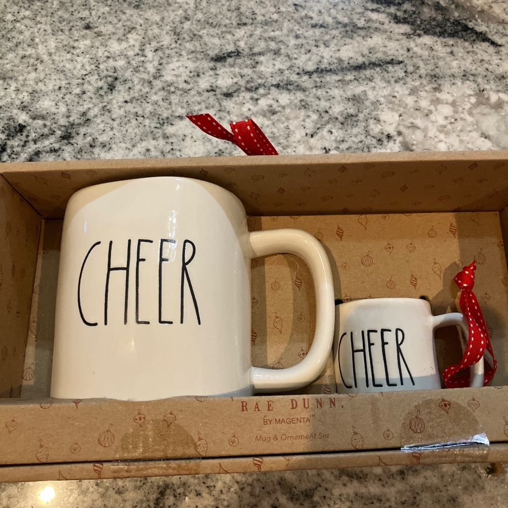 Rae Dunn “cheer” mug set